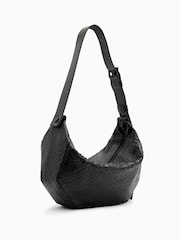 AllSaints Black Madea Snake Effect Shoulder Bag - Image 5 of 6