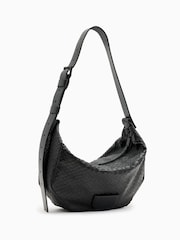 AllSaints Black Madea Snake Effect Shoulder Bag - Image 6 of 6