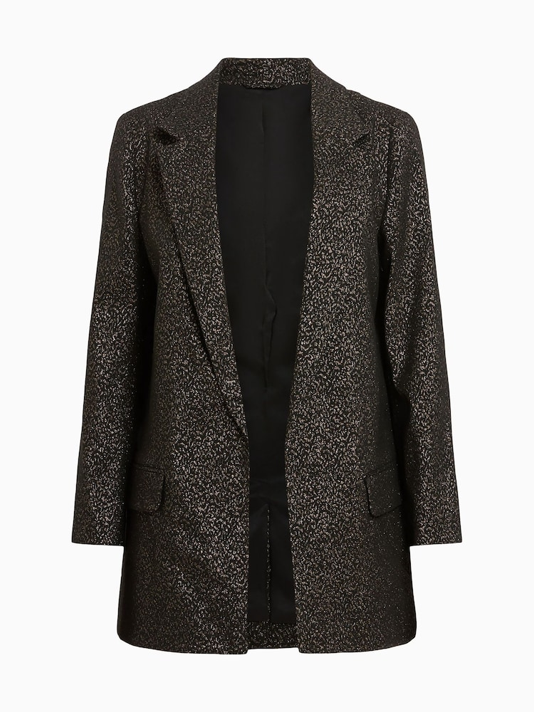 AllSaints Black Aleida Lux Blazer - Image 6 of 6