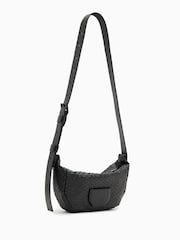 AllSaints Black Madea Snake Effect Cross-Body Bag - Image 3 of 6