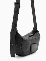AllSaints Black Madea Snake Effect Cross-Body Bag - Image 5 of 6