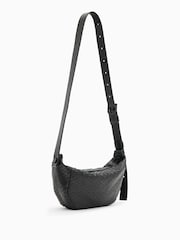 AllSaints Black Madea Snake Effect Cross-Body Bag - Image 6 of 6