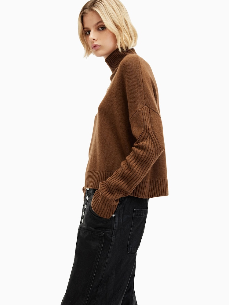 AllSaints Brown Ines Jumper - Image 4 of 8