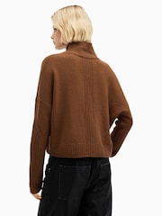 AllSaints Brown Ines Jumper - Image 7 of 8