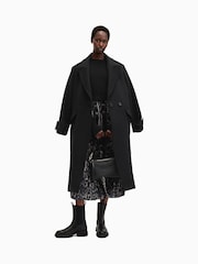 AllSaints Brown Jinx Pleated Dress - Image 4 of 9
