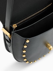 AllSaints Black Miro Mini Saddle Bag - Image 2 of 7