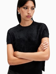 AllSaints Black Rebel T-Shirt - Image 4 of 7