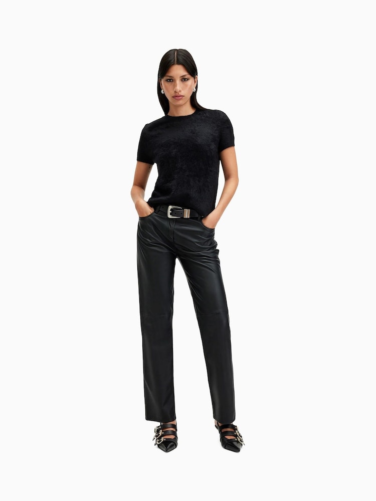 AllSaints Black Rebel T-Shirt - Image 5 of 7