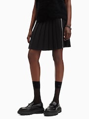 AllSaints Black Kilter Skirt - Image 1 of 7