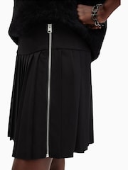 AllSaints Black Kilter Skirt - Image 2 of 7