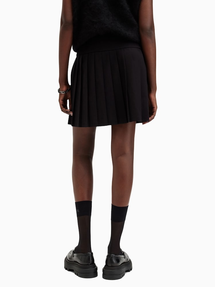 AllSaints Black Kilter Skirt - Image 5 of 7