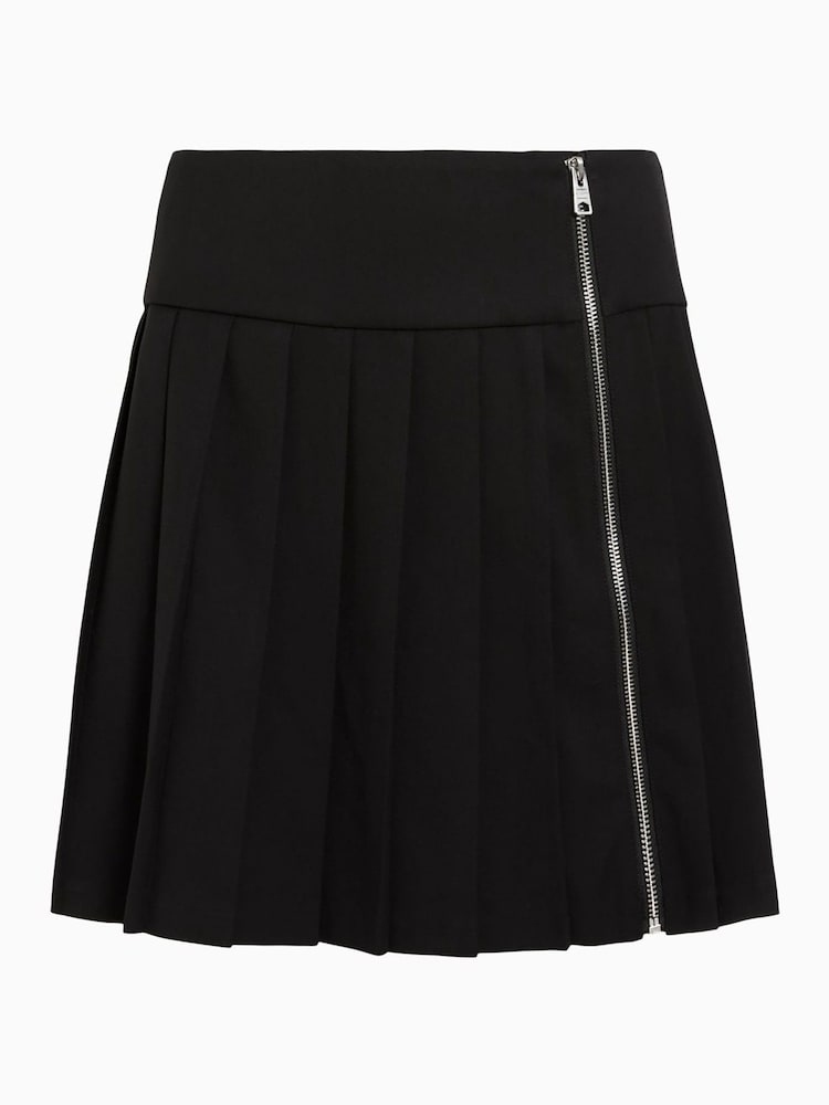 AllSaints Black Kilter Skirt - Image 7 of 7