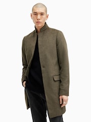 AllSaints Green Hargrove Coat - Image 4 of 8