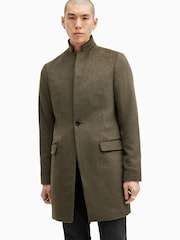 AllSaints Green Hargrove Coat - Image 5 of 8