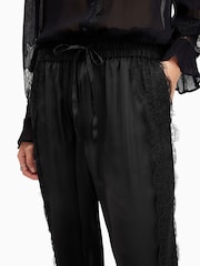 AllSaints Black Tyler Lace Trousers - Image 3 of 9