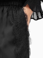 AllSaints Black Tyler Lace Trousers - Image 5 of 9