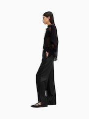 AllSaints Black Tyler Lace Trousers - Image 7 of 9