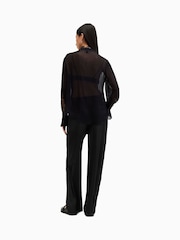 AllSaints Black Tyler Lace Trousers - Image 8 of 9