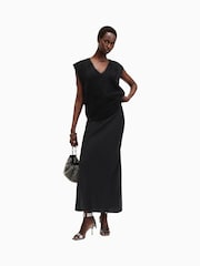 AllSaints Black Bryony Maxi Dress - Image 4 of 6