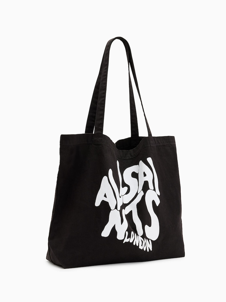 AllSaints Black Orlando Tote Bag - Image 3 of 9