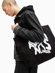 AllSaints Black Orlando Tote Bag - Image 6 of 9