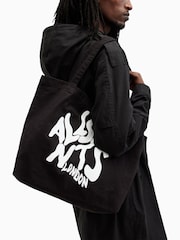 AllSaints Black Orlando Tote Bag - Image 8 of 9