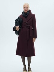 Mango Burgundy Smart Coat - Image 1 of 7