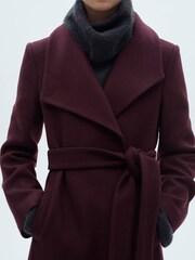 Mango Burgundy Smart Coat - Image 5 of 7