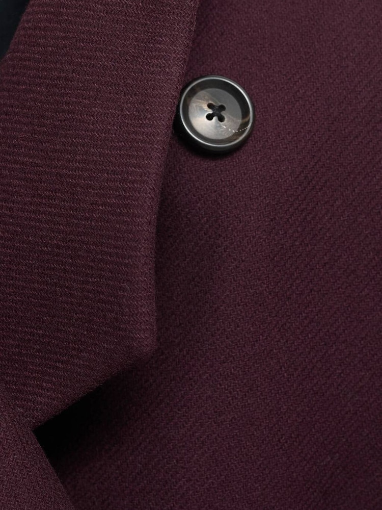 Mango Burgundy Smart Coat - Image 7 of 7 Mango Burgundy Smart Coat - Image 7 of 7