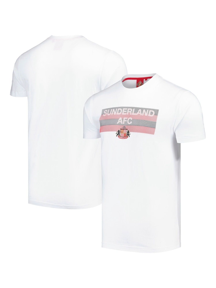 Fanatics Sunderland Raised Rubber Graphic 100% Cotton White T-Shirt - Image 1 of 3