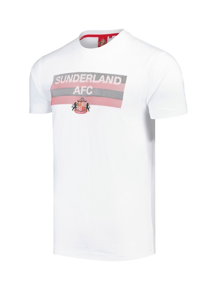 Fanatics Sunderland Raised Rubber Graphic 100% Cotton White T-Shirt - Image 2 of 3