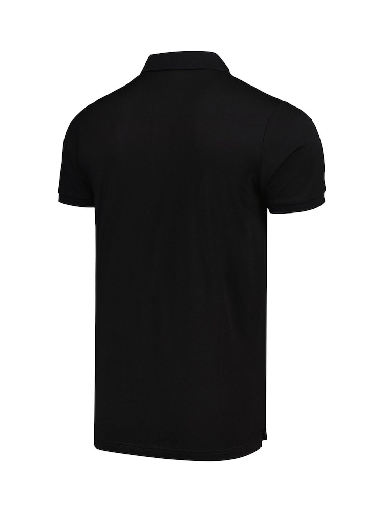 Fanatics Sunderland Mono Black 100% Cotton Polo Shirt - Image 3 of 3