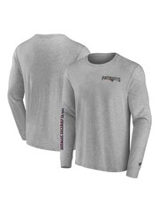 Fanatics Grey 100% Cotton NFL New England Patriots Gradient Long Sleeve Crew T-Shirt - Image 1 of 3