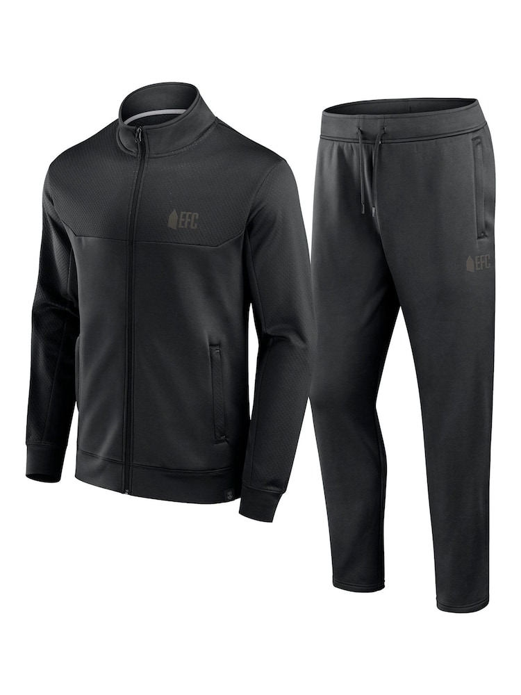 Fanatics Everton Defender Poly Black Tracksuit - Image 1 of 5 Fanatics Everton Defender Poly Black Tracksuit - Image 1 of 5