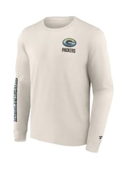 Fanatics 100% Cotton NFL Bay Packers Gradient Long Sleeve Crew White T-Shirt - Image 2 of 3