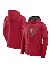Fanatics Red NFL Tampa Bay Buccaneers Defender Dot Faded Primary Fleece Hoodie - Image 1 of 3