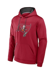 Fanatics Red NFL Tampa Bay Buccaneers Defender Dot Faded Primary Fleece Hoodie - Image 3 of 3