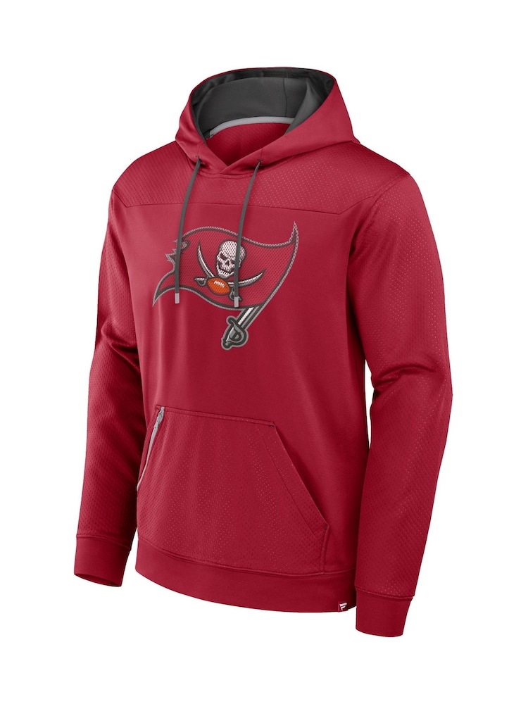 Fanatics Red NFL Tampa Bay Buccaneers Defender Dot Faded Primary Fleece Hoodie - Image 3 of 3