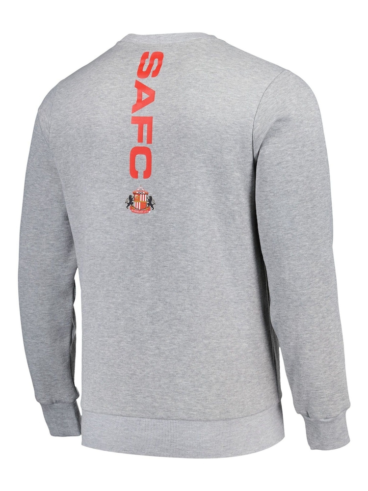 Fanatics Grey Sunderland Boucle Graphic Crew Neck Sweater - Image 2 of 3