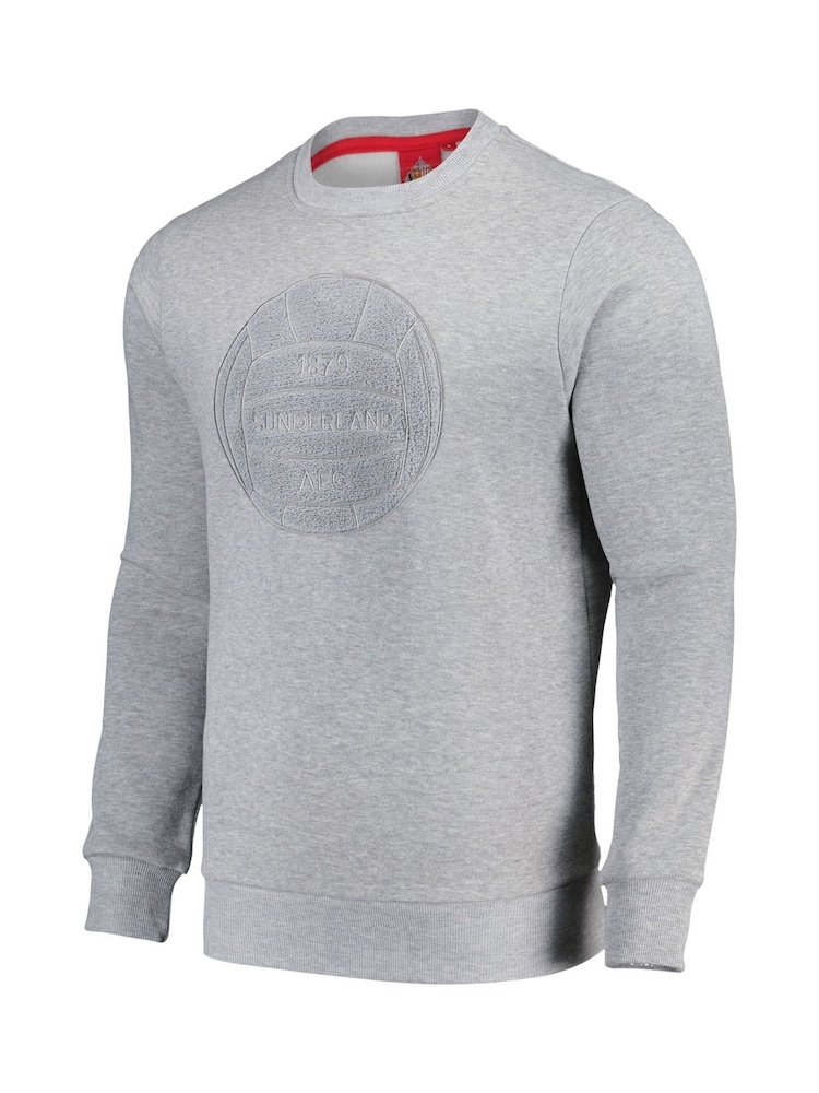 Fanatics Grey Sunderland Boucle Graphic Crew Neck Sweater - Image 3 of 3