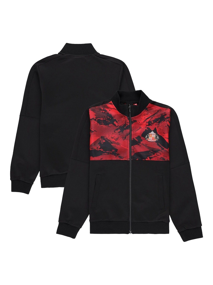 Fanatics Kids Sunderland Camo Track Black Jacket - Image 1 of 3
