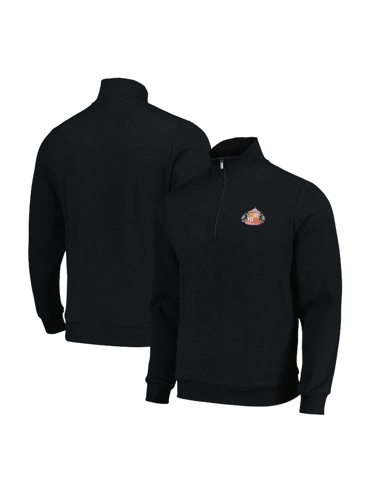 Fanatics Sunderland Core Quarter Zip Black Sweater - Image 1 of 3