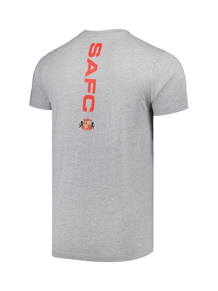 Fanatics Grey 100% Cotton Sunderland Boucle Graphic T-Shirt - Image 2 of 3