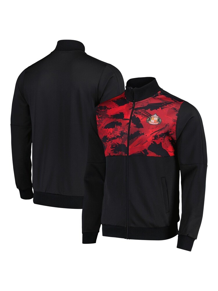 Fanatics Sunderland Camo Track Black Jacket - Image 1 of 3