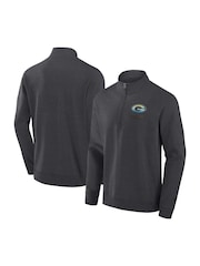 Fanatics NFL Green Bay Packers Gradient 1/2 Zip Crew Black Sweatshirt - Image 1 of 3