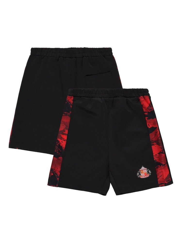 Fanatics Kids Sunderland Camp Black Shorts - Image 1 of 3