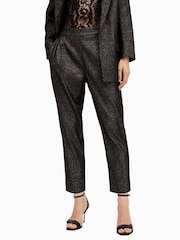 AllSaints Black Aleida Lux Trousers - Image 2 of 6