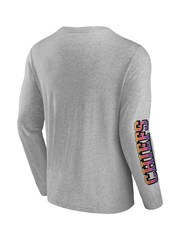 Fanatics Grey NFL Kansas City Chiefs Gradient Long Sleeve Crew 100% Cotton T-Shirt - Image 2 of 3