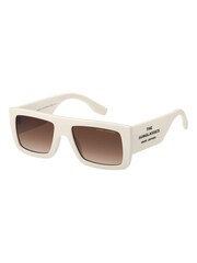Marc Jacobs White Ivo Rectangular Flat Top Sunglasses - Image 2 of 5