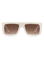 Marc Jacobs White Ivo Rectangular Flat Top Sunglasses - Image 5 of 5
